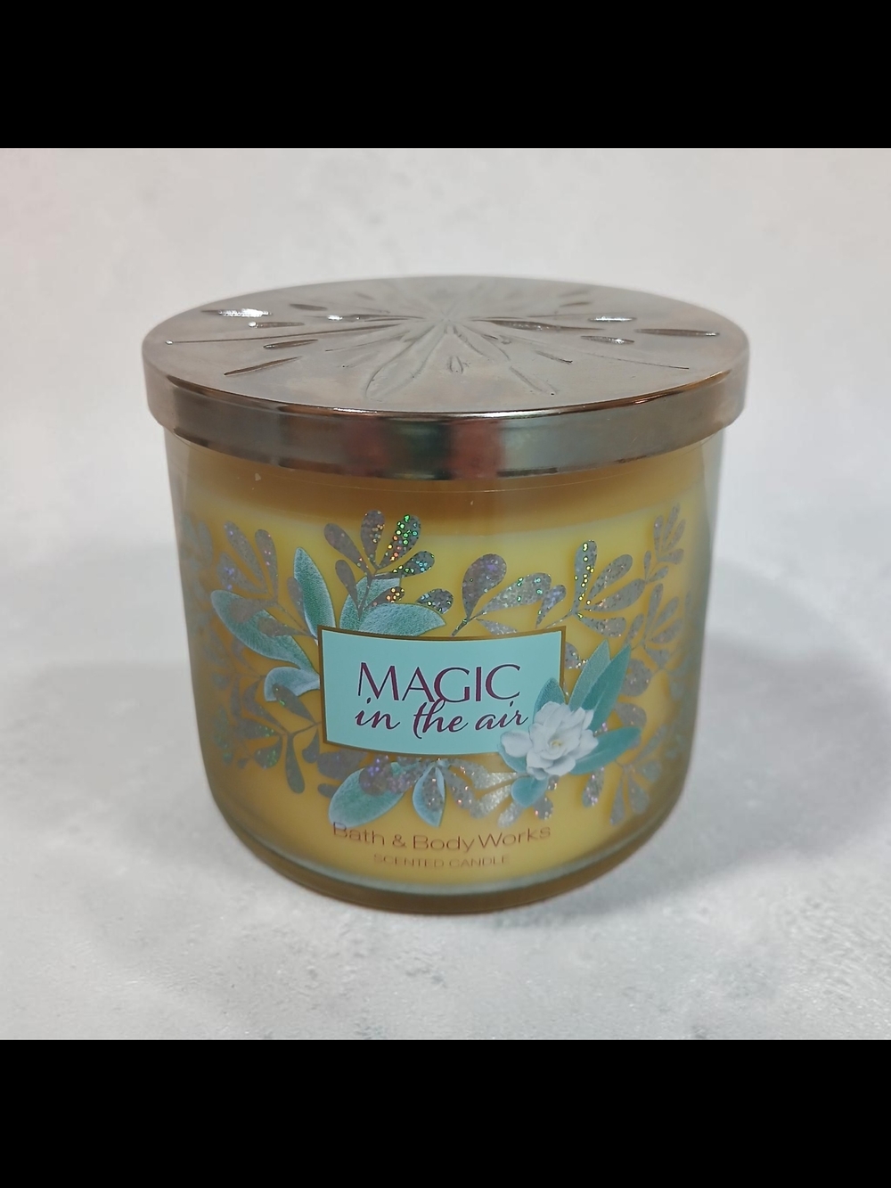 Bath & Body Works Yellow 'Magic in the Air' Decorative Scented Candle